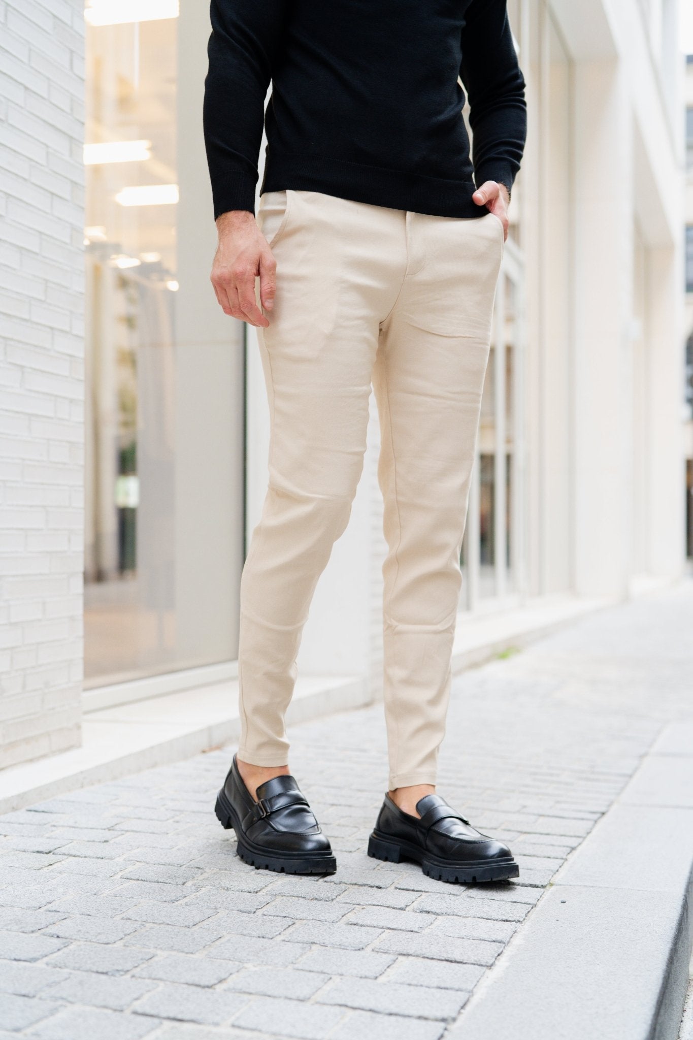 Italian Pantalon - Beige - NewfivePlus