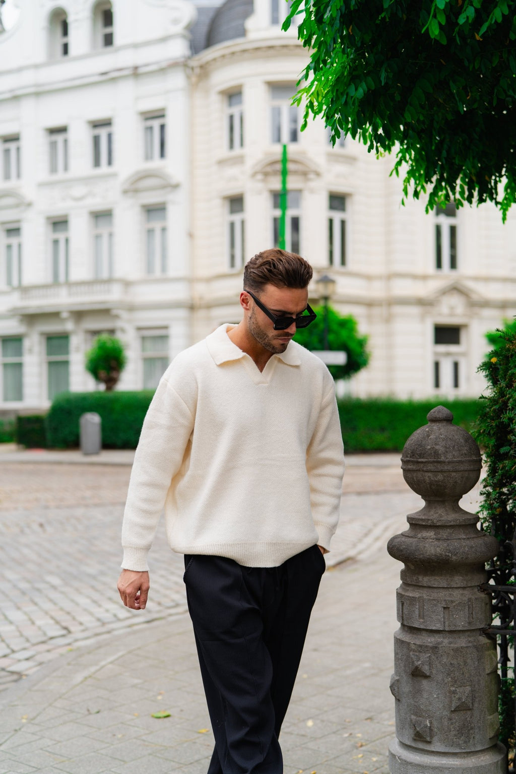 Oversized trui Camelo - White - NewfivePlus