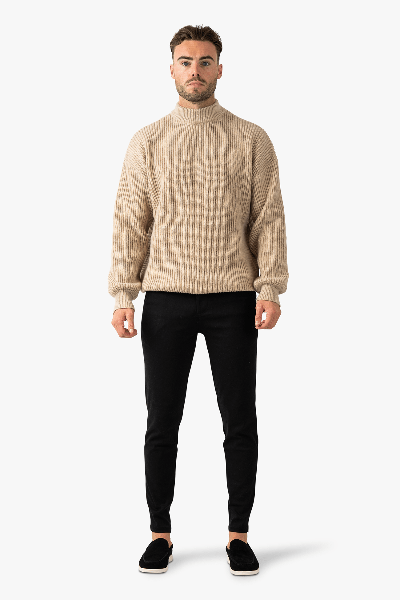 Oversized Trui Sandro - Beige/Brown - NewfivePlus